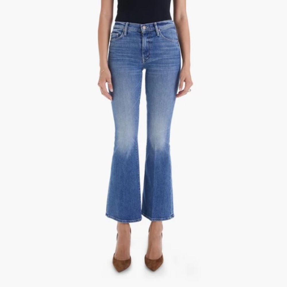 Mother The Weekender Love Bombs flare jeans size 25